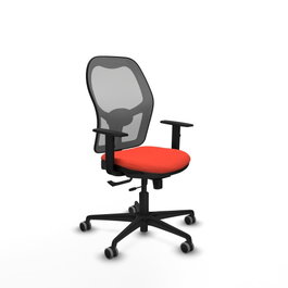 PIQUERAS Y CRESPO Silla de oficina Jorquera con mecanismo Sincro/Traslack, Naranja y Gris