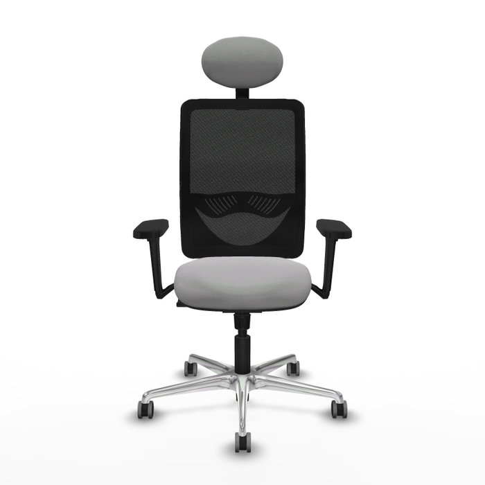 PIQUERAS Y CRESPO Silla de oficina Zulema con mecanismo Sincro, Gris claro y Negro PIQUERAS Y CRESPO Silla de oficina Zulema con mecanismo Sincro, Gris claro y Negro