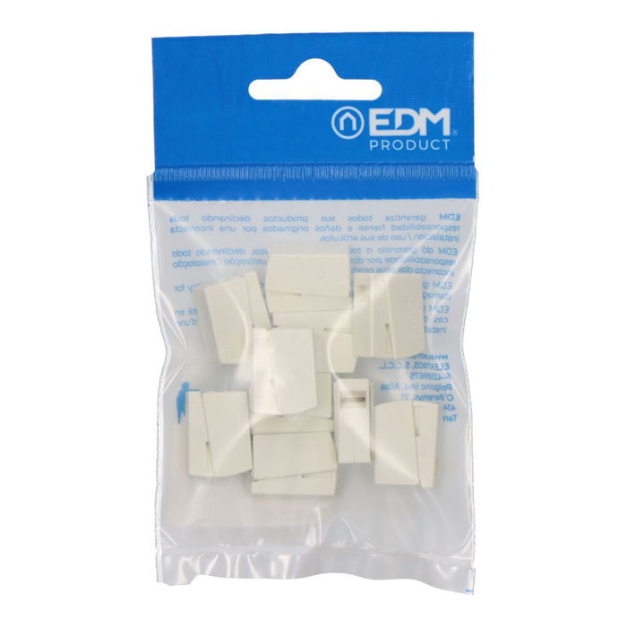 Wago Conector Rápido en Línea Presilla, 3 Vías (2 Rígidos + 1 R/S/F), 400V 24A, para Conductores 0.5-2.5 mm², Blanco, Paquete de 10 Unidades