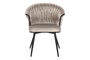 DKD Home Decor Silla de Poliéster y Metal Beige
