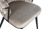 DKD Home Decor Silla de Poliéster y Metal Beige
