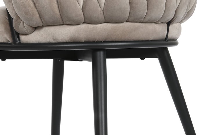 DKD Home Decor Silla de Poliéster y Metal Beige DKD Home Decor Silla de Poliéster y Metal Beige