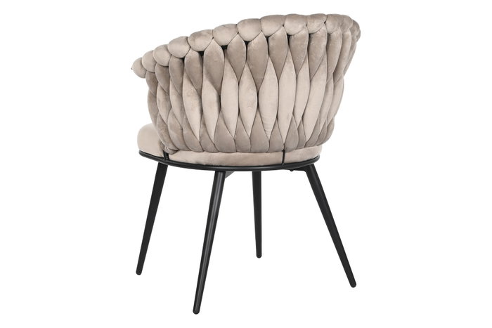 DKD Home Decor Silla de Poliéster y Metal Beige DKD Home Decor Silla de Poliéster y Metal Beige