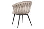 DKD Home Decor Silla de Poliéster y Metal Beige