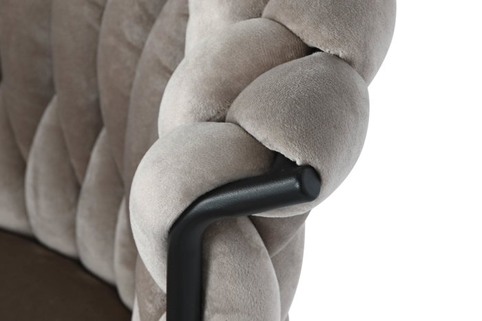 DKD Home Decor Silla de Poliéster y Metal Beige DKD Home Decor Silla de Poliéster y Metal Beige