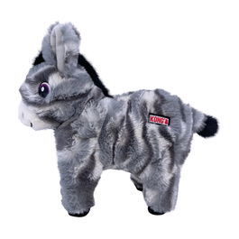 Kong Peluche Burro Rayas, Juguete Masticable con Chirriador, Relleno Mínimo, Ideal para Perros