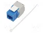 GOOBAY Módulo RJ45 Keystone Cat 6a Azul