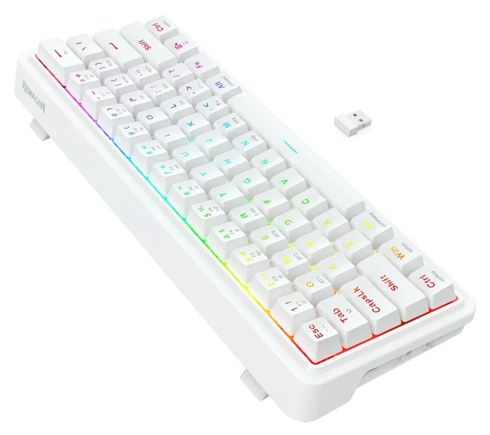 Redragon Draconic V2 K730W-RGB-PRO Teclado Mecánico Inalámbrico Gaming Blanco Layout Polaco Redragon Draconic V2 K730W-RGB-PRO Teclado Mecánico Inalámbrico Gaming Blanco Layout Polaco