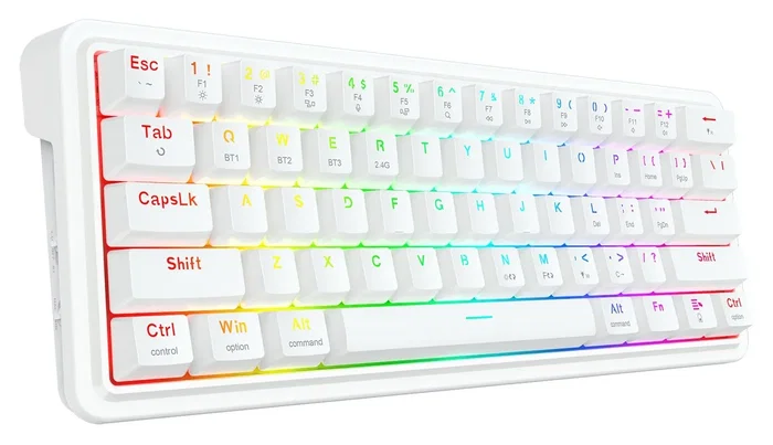 Redragon Draconic V2 K730W-RGB-PRO Teclado Mecánico Inalámbrico Gaming Blanco Layout Polaco Redragon Draconic V2 K730W-RGB-PRO Teclado Mecánico Inalámbrico Gaming Blanco Layout Polaco
