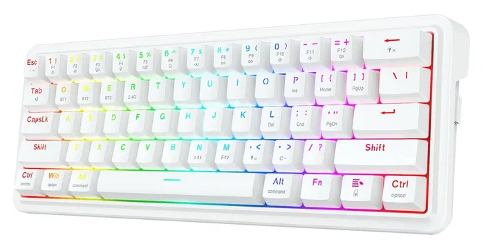 Redragon Draconic V2 K730W-RGB-PRO Teclado Mecánico Inalámbrico Gaming Blanco Layout Polaco Redragon Draconic V2 K730W-RGB-PRO Teclado Mecánico Inalámbrico Gaming Blanco Layout Polaco