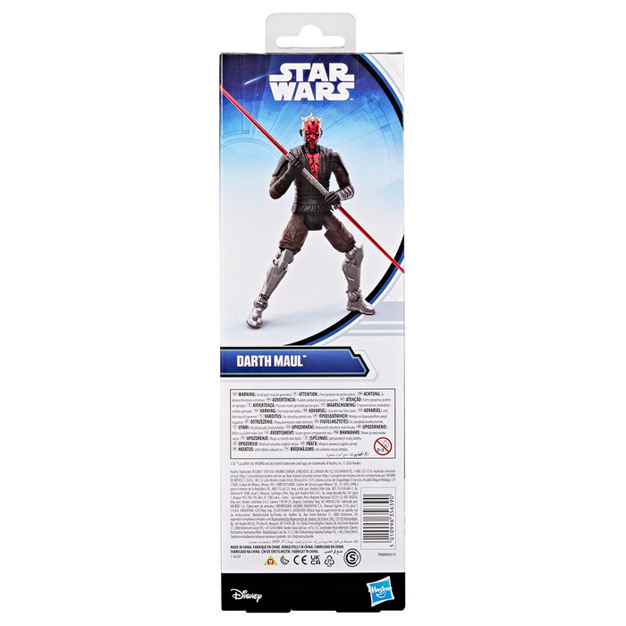 Hasbro Star Wars Titan Darth Maul Figura 30 cm - con Sable de Luz Doble Rojo - Multilingüe