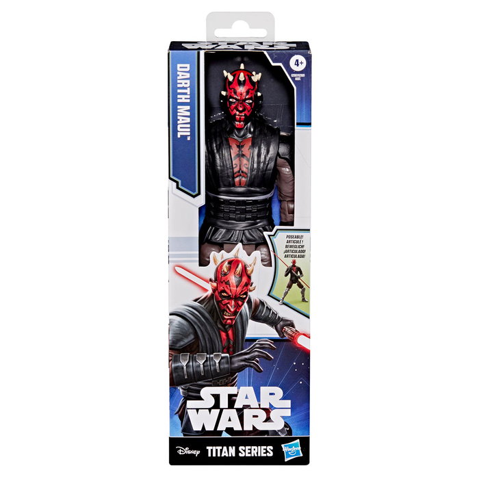 Hasbro Star Wars Titan Darth Maul Figura 30 cm - con Sable de Luz Doble Rojo - Multilingüe