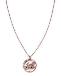 Rosefield Iggy Textured coin necklace rosegold