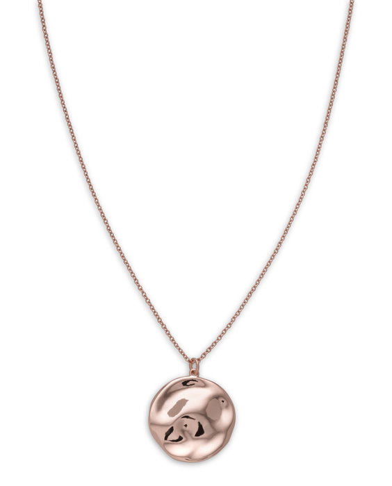Rosefield Iggy Textured coin necklace rosegold Rosefield Iggy Textured coin necklace rosegold
