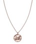 Rosefield Iggy Textured coin necklace rosegold