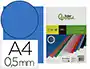 Liderpapel Tapa encuadernacion polipropileno A4 0.5 mm Azul translucido paquete de 100 unidades