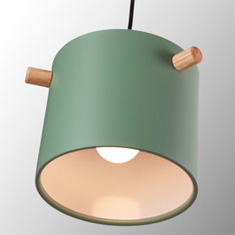 Lámpara Colgante Maliyah de Metal y Madera