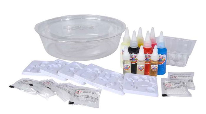 Smoby Aqua Gelz Set Deluxe con 9 Botes de Colores, 6 Moldes, 6 Sobres de Mezcla y Bol
