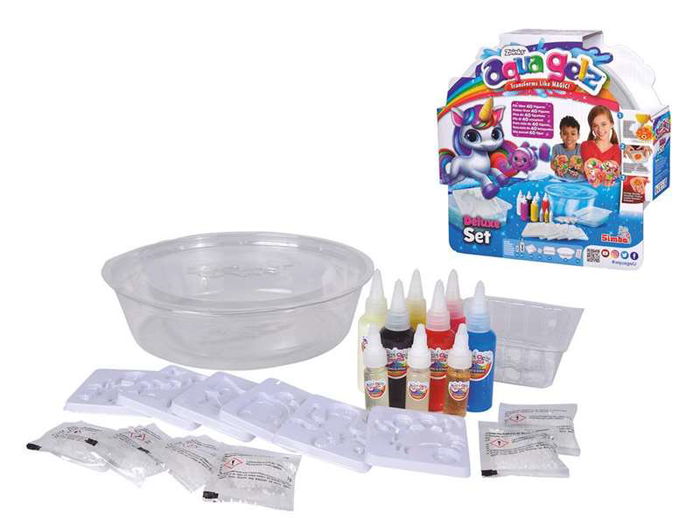 Smoby Aqua Gelz Set Deluxe con 9 Botes de Colores, 6 Moldes, 6 Sobres de Mezcla y Bol