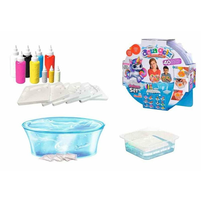 Simba Aqua Gelz Deluxe Set con 9 Botes de Colores, 6 Moldes y 6 Sobres de Mezcla
