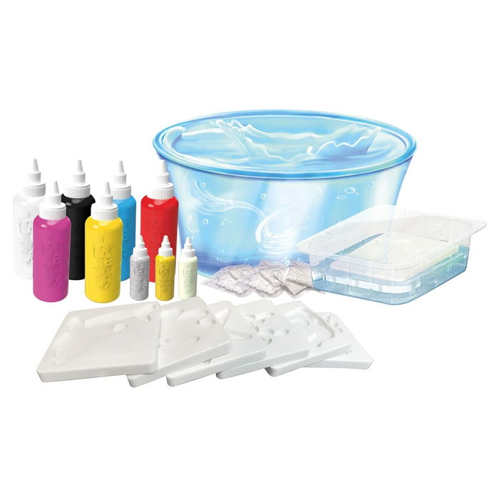 Simba Aqua Gelz Deluxe Set con 9 Botes de Colores, 6 Moldes y 6 Sobres de Mezcla