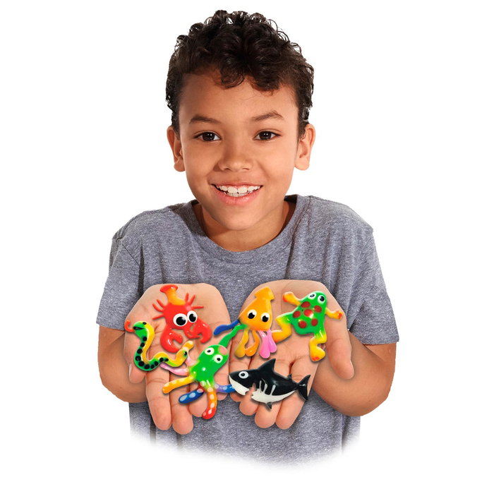 Simba Aqua Gelz Deluxe Set - 9 botes de colores, 6 moldes y bol - Crea figuras 3D - +8 años