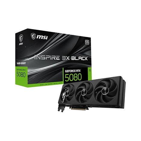 MSI GeForce RTX 5080 16G INSPIRE 3X OC Black GDDR7