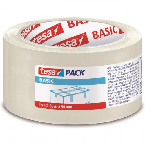 Tesa Cinta adhesiva transparente basic 66 m x 50 mm