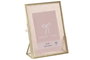 DKD Home Decor Marco de Fotos 10x15 Cristal Metal Rosa y Dorado