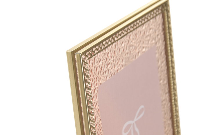 DKD Home Decor Marco de Fotos 10x15 Cristal Metal Rosa y Dorado DKD Home Decor Marco de Fotos 10x15 Cristal Metal Rosa y Dorado