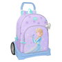 Mochila Escolar con Ruedas Frozen Spirit Lila 33 x 42 x 14 cm