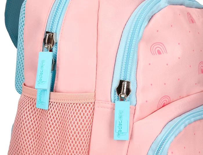 Liderpapel Mochila Escolar Multibolsillo Infantil Rosa Rainbows 350x110x270 mm