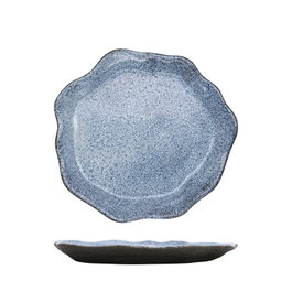 Summa Oyster Granilla Plato Llano 21 cm (Set de 6) Azul-Negro