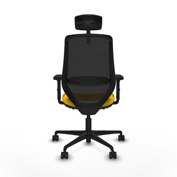 Silla de oficina Mardos con mecanismo Sincro/Traslack tapizada con Tela color Amarillo y malla color Negro. Equipada con lumbar 1D, Brazos 2D, Cabecero 2D y Ruedas 65mm nailon Silla de oficina Mardos con mecanismo Sincro/Traslack tapizada con Tela color Amarillo y malla color Negro. Equipada con lumbar 1D, Brazos 2D, Cabecero 2D y Ruedas 65mm nailon