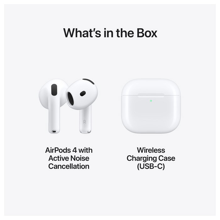 Apple AirPods 4 con Cancelación Activa de Ruido, Blanco