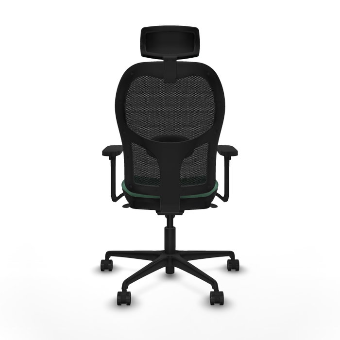 PIQUERAS Y CRESPO Silla de oficina Jorquera con mecanismo Sincro, Tela Verde Esmeralda y Malla Negra PIQUERAS Y CRESPO Silla de oficina Jorquera con mecanismo Sincro, Tela Verde Esmeralda y Malla Negra