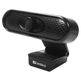 SANDBERG Webcam USB 1080P HD, 2 MP, 1920x1080@30fps, Micrófono Incorporado, Negro