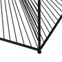 Mesa Centro Negro Metal-Cristal 80,50 X 80,50 X 38 cm