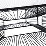 Mesa Centro Negro Metal-Cristal 80,50 X 80,50 X 38 cm