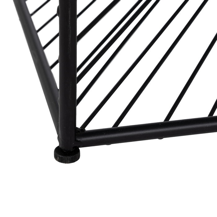 Mesa Centro Negro Metal-Cristal 80,50 X 80,50 X 38 cm