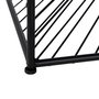 Mesa Centro Negro Metal-Cristal 80,50 X 80,50 X 38 cm