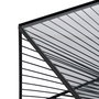 Mesa Centro Negro Metal-Cristal 80,50 X 80,50 X 38 cm