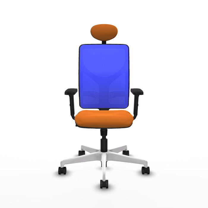 PIQUERAS Y CRESPO Silla de oficina Motilla Naranja y Azul