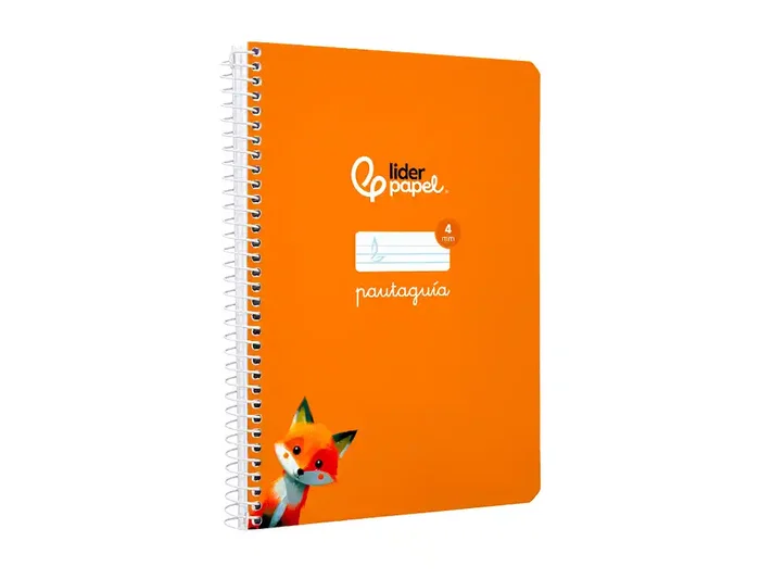 Liderpapel Cuaderno Espiral A5 Pautaguía Tapa Blanda 40 Hojas 75gr Cuadro Pautado 4mm Color Naranja
