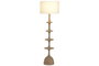 DKD Home Decor Lámpara de Pie Mango y Lino Natural/Beige