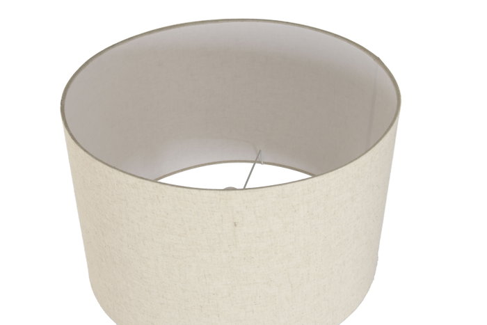 DKD Home Decor Lámpara de Pie Mango y Lino Natural/Beige