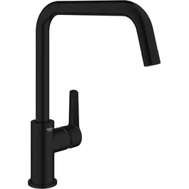 Grohe 304702430 Grifo de Cocina Mezclador Monomando Fregadero Negro Mate Caño Alto Rotación 150°