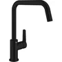 Grohe 304702430 Grifo de Cocina Mezclador Monomando Fregadero Negro Mate Caño Alto Rotación 150°