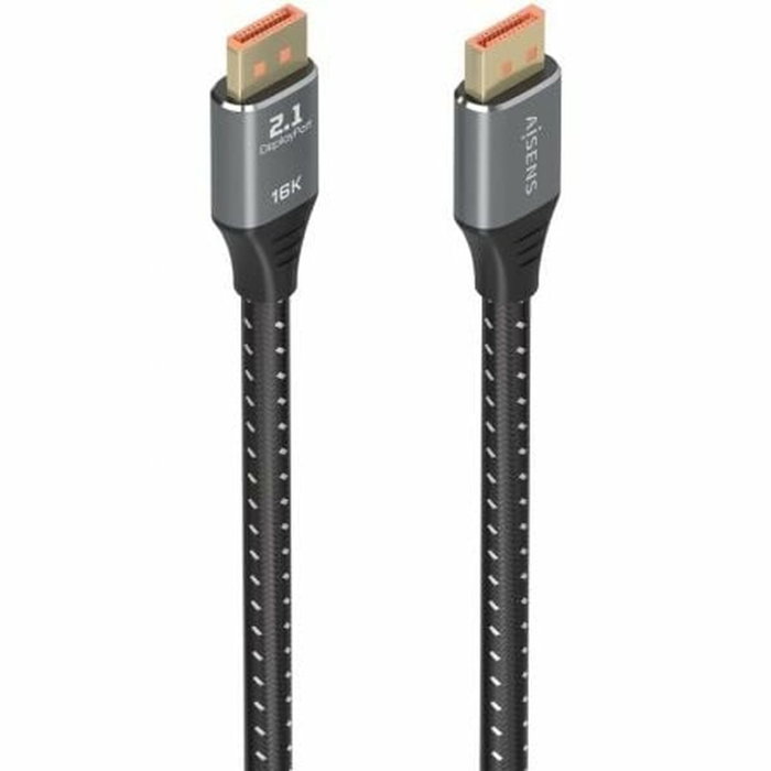 Aisens Cable DisplayPort 2.1 16K@60Hz 80Gbps 1m Negro