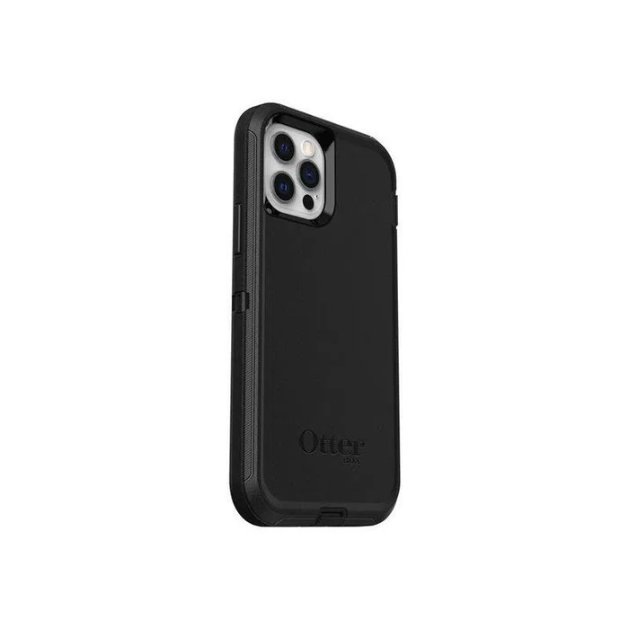 OtterBox Defender Series Carcasa Trasera Protectora Resistente para Apple iPhone 12 / iPhone 12 Pro - Negro, Policarbonato y Goma, MIL-STD-810G